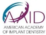 The american academy of implant dentistry logo. 