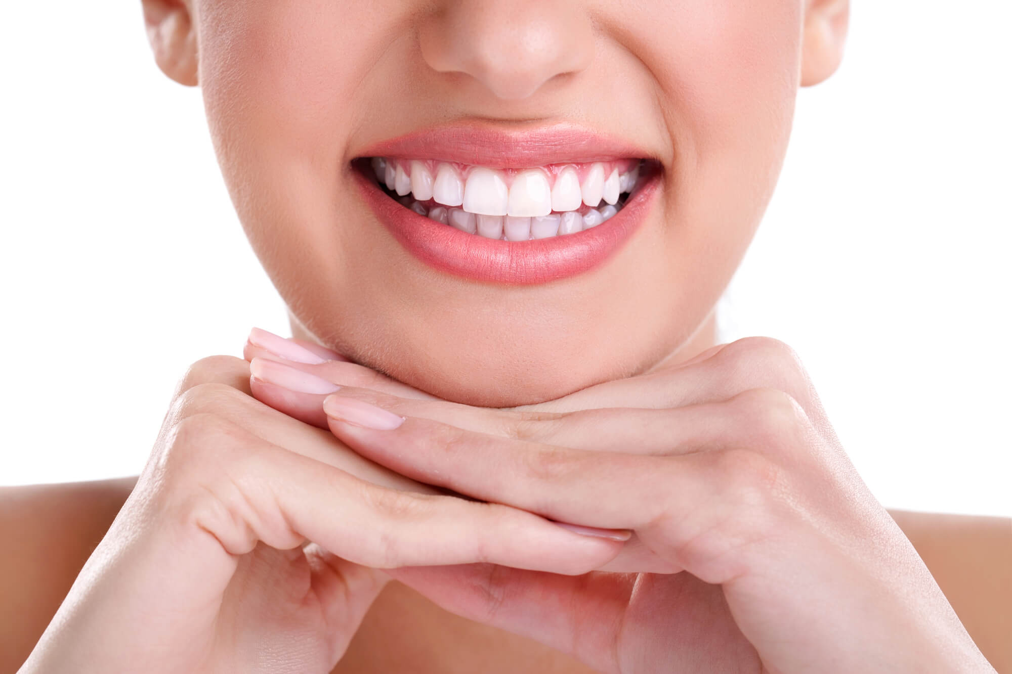 woman with pretty smile after teeth whitening near me